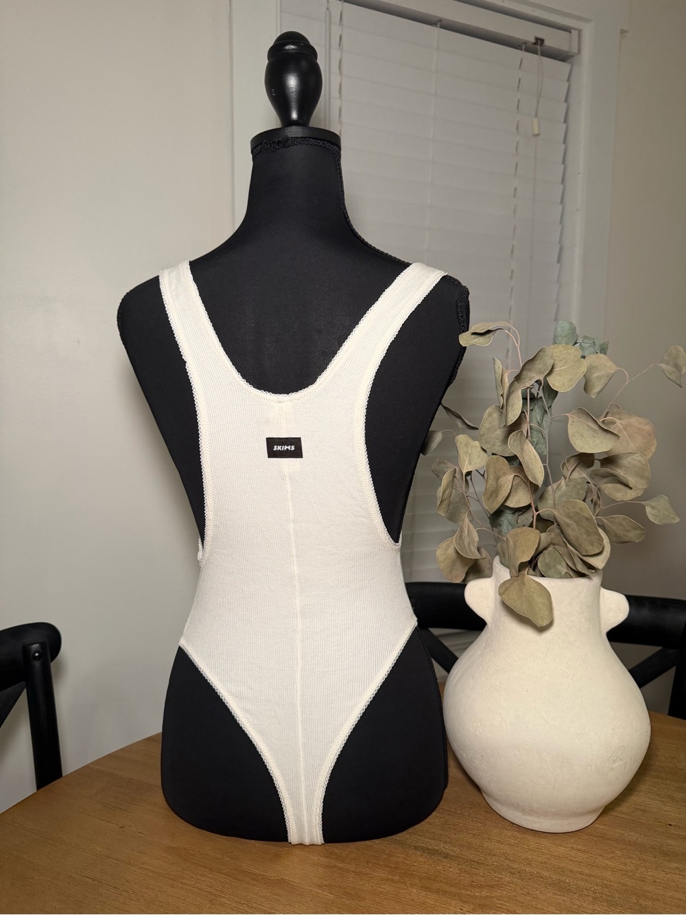 Skims Cotton Picot Tank Bodysuit